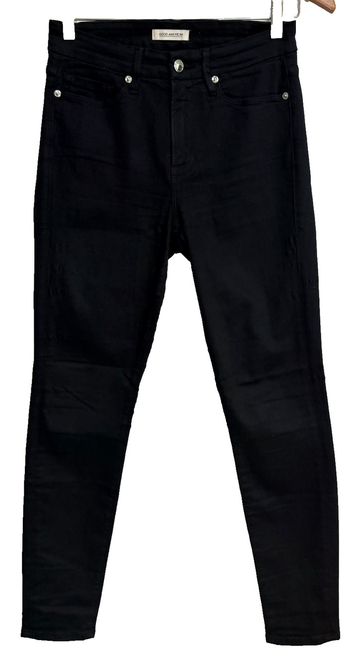 Good American Good Legs Jeans Womens 4 27 Black Denim High Rise Stretch Skinny